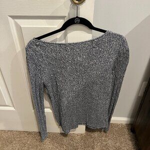 Ralph Lauren Size M Blue and White Knit Sweater